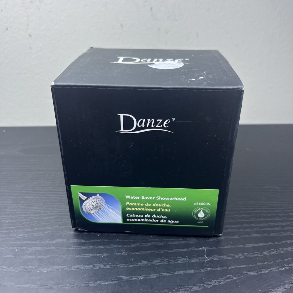 Danze D460030 514E 4-Function Water‎ Saver Shower Head Chrome 4" New